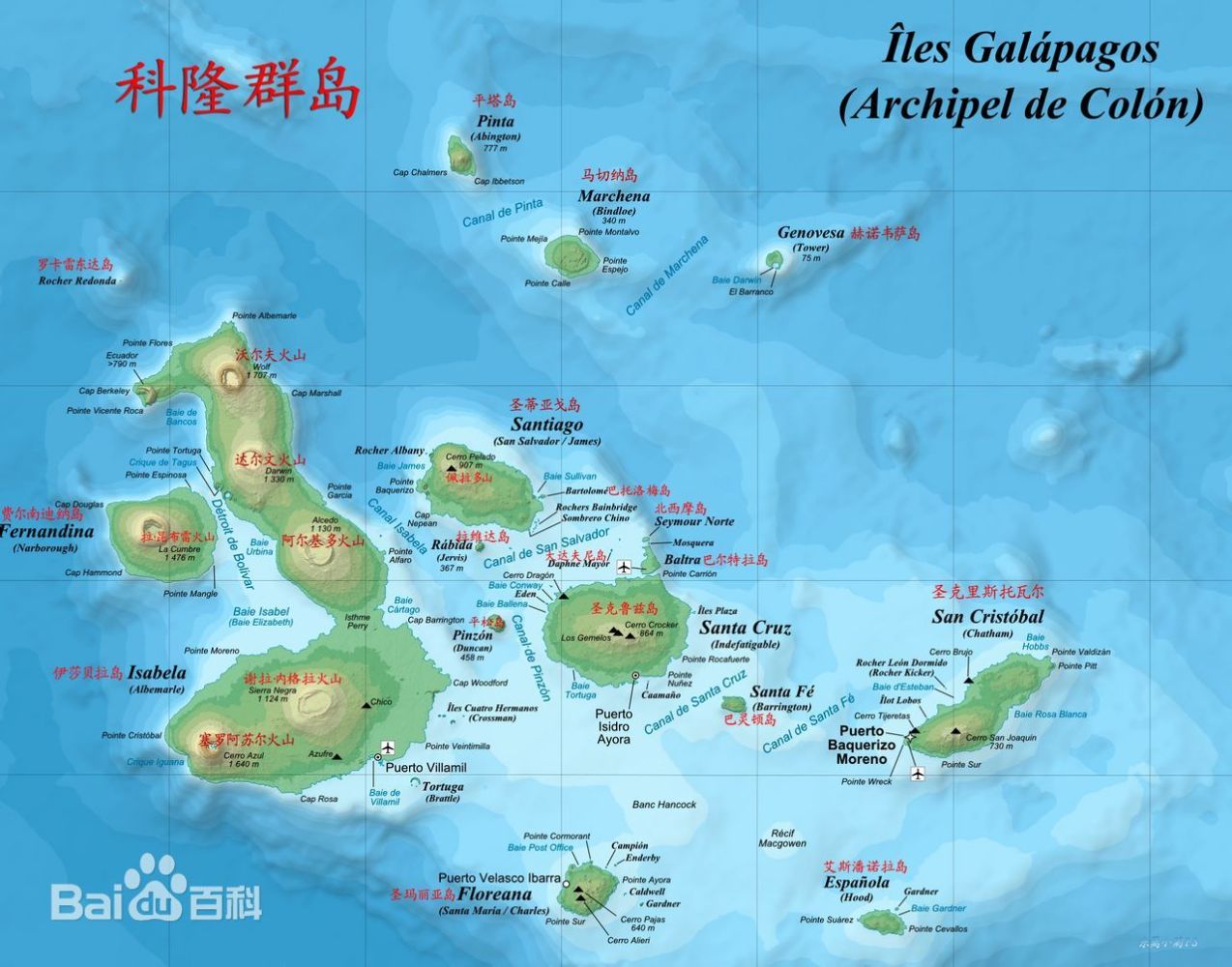 科隆群岛分布图