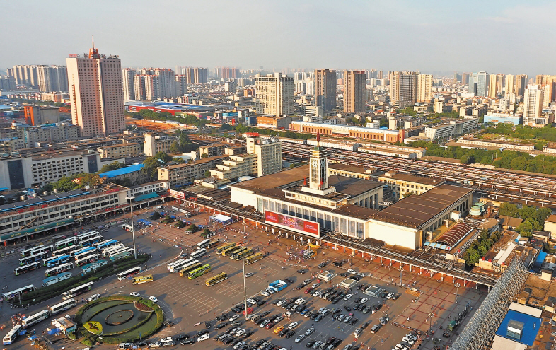 长沙站航拍图