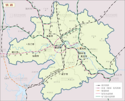 武汉城市圈铁路网