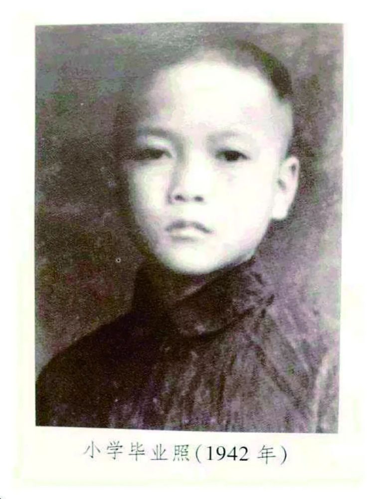 图为陈光中1942年小学毕业照