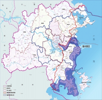 福州新区在福州五区八县市中的位置