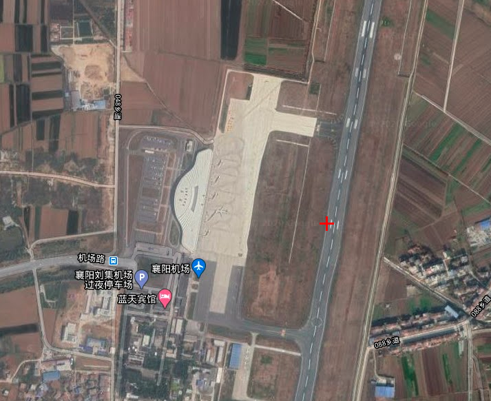 襄阳刘集机场俯视图