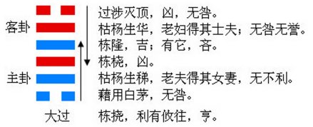 图1 大过卦的结构和卦爻辞