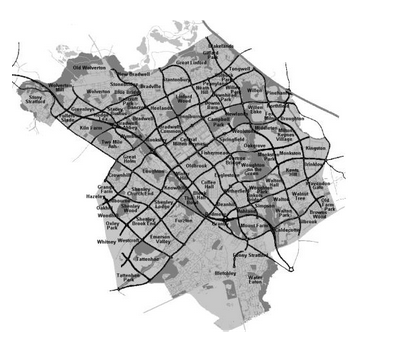 图2 方格形道路系统