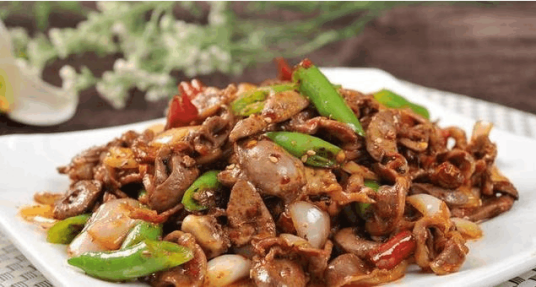 爆炒鸡胗