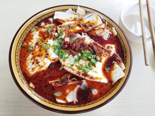 豆花泡馍