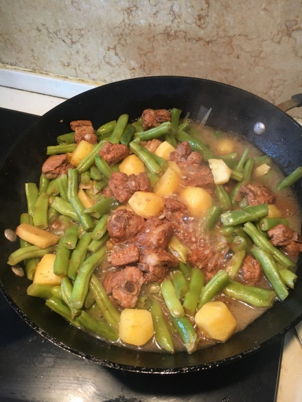 土豆豆角炖排骨