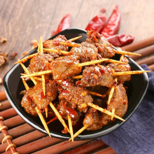 香辣牙签肉