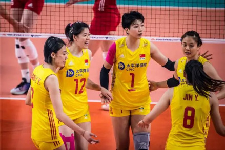 李盈莹（左三）2022年世界女排联赛