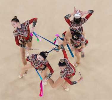 中国队在比赛中