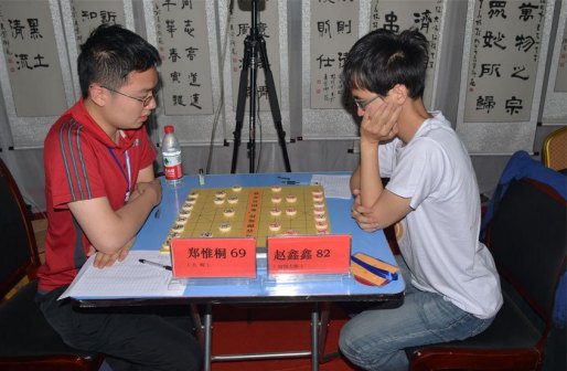 赵鑫鑫对郑惟桐的比赛